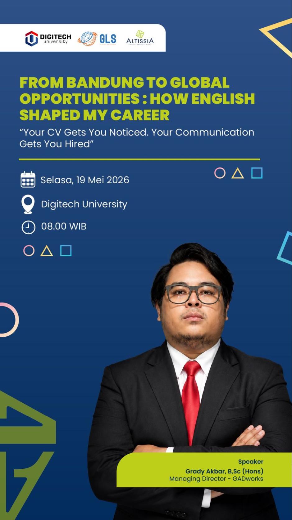 CAREER TALK! Your CV Gets You Noticed. Your Communication Gets You Hired
