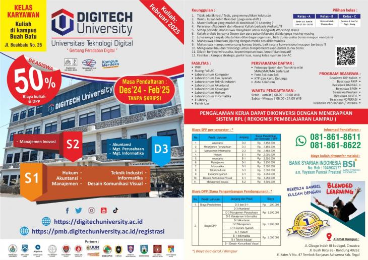 ðŸ“¢ PENERIMAAN MAHASISWA BARU (PMB) PROGRAM STUDI INFORMATIKA (S1)ðŸ“¢