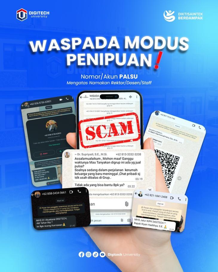 Waspada Penipuan untuk seluruh Mahasiswa Digitech University