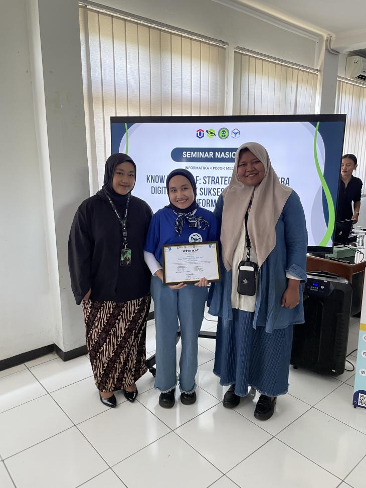 Penandatanganan Dokumen Kerja Sama Prodi Informatika S1 dengan PT Pojok MejaKursi Edukasi di Seminar Nasional KNOW YOURSELF