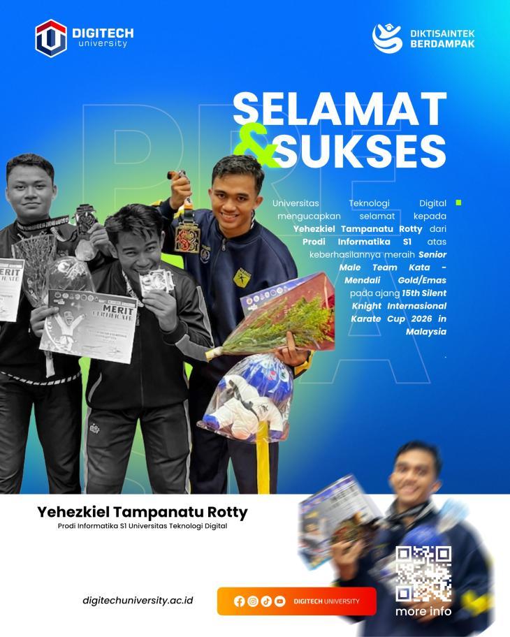 Harumkan Nama Kampus, Mahasiswa Prodi Informatika S1 Universitas Teknologi Digital Bersama Team Raih Medali Emas di Kejuaraan Karate Internasional Malaysia 2026
