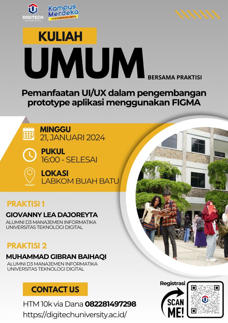 Kuliah Umum: Pemanfaatan UI/UX dalam Pengembangan Prototype Aplikasi Menggunakan Figma